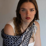 Foulard in Pura Seta cm 90x90  Stampa Geometrica - 922