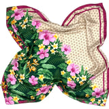 Foulard in Pura Seta Floreale Tropical - 923