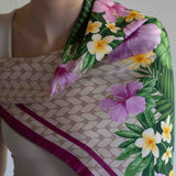 Foulard in Pura Seta Floreale Tropical - 923