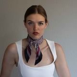 Bandeau millerighe rosa e nero - 934