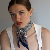 Bandeau millerighe blu e beige - 935