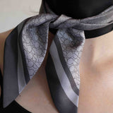Bandeau in pura seta sfumato nero - 944