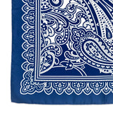 Bandana in pura seta Paisley Blu - 945