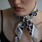 Bandana in pura seta geometrico - 949