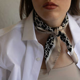 Bandana in pura seta geometrico - 949