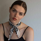 Bandana in pura seta geometrico - 949