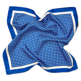 Bandana in pura seta micro disegno blu - 950