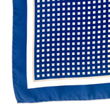 Bandana in pura seta micro disegno blu - 950