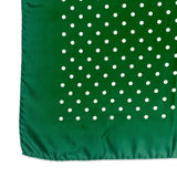 Bandana in pura seta pois verde - 953