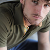 Polo Uomo puro Cotone colore Verde Militare Cod 766-769