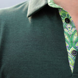 Polo Uomo puro Cotone colore Verde Petrolio Cod 758-761