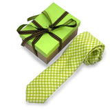 Cravatta Verde stampa vichy larga 6 cm Cod 128