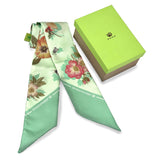 PURE PRINTED SILK TWILLY COLOR AQUA WATERCOLOR DESIGN. COD 153