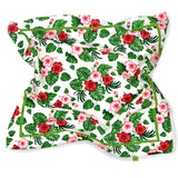 Foulard pura Seta Cm 70x70 stampa Tropical colore Bianco Cod 162