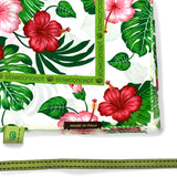 PURE SILK PRINTED SCARF CM 70X70 TROPICAL FLORAL COLOR WHITE. COD 162