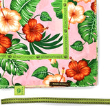 Foulard pura Seta cm 70x70 stampa tropical colore Rosa Cod 164