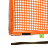 Foulard pura Seta Cm 70x70 stampa disegno Vichy colore Arancione Cod 173