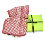 BANDANA PURA SETA CM 70X70  DISEGNO VICHY ROSATO. COD 176