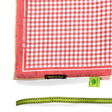BANDANA PURA SETA CM 70X70  DISEGNO VICHY ROSATO. COD 176