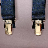 PURE SILK SKINNY SUSPENDERS COLOR BLACK, MADE IN ITALY. COD 023