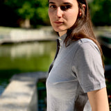 Polo donna in Seta Cotone colore Grigio Cod 236-239