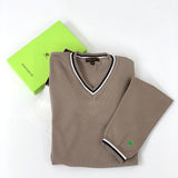 “SLOW” TAUPE SWEATER IN PURE COTTON LONG SLEEVE 288-289-290-291