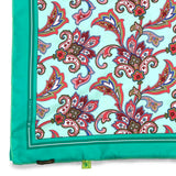 Foulard pura Seta cm 90x90 stampa Paisley colore Acqua Cod  292