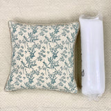 LINEN AND COTTON PRINTED PILLOW DUSTY BLUE RAMAGE COD 339