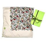 Foulard pura Seta Cm 90x90 Stampa Barocchi colore Beige Cod 350