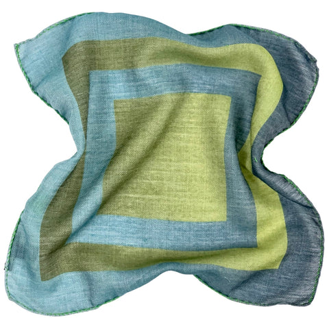 PURE WOOL POCKET SQUARE COLOR TEAL COD 369