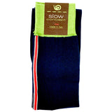MEN COTTON SOCKS BACK VERTICAL STRIPE DESIGN, COLOR NAVY COD 380
