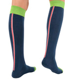MEN COTTON SOCKS BACK VERTICAL STRIPE DESIGN, COLOR NAVY COD 380