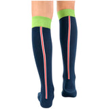MEN COTTON SOCKS BACK VERTICAL STRIPE DESIGN, COLOR NAVY COD 380