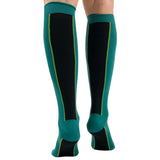 Calze donna Cotone pannello bicolore Nero e Petrolio Cod 386