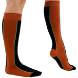 Calze donna Cotone pannello bicolore Nero e Mattone Cod 387