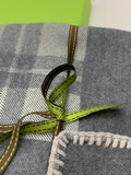 Coperta Yacht in pura Lana Jacquard colore Grigio orlo punto sella Cod 039
