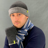 Guanti uomo in puro Cashmere colore Grigio scuro Cod 396
