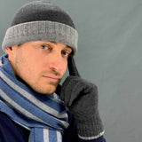 Guanti uomo in puro Cashmere colore Grigio scuro Cod 396