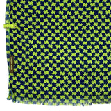 Sciarpa in pura Lana stampata Blu e Verde Cod  399