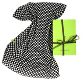 Sciarpa in pura Lana stampata colore Bianco Nero Cod 402