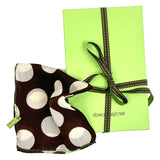 Fazzoletto da taschino pura lana stampata macro pois Marrone Cod 417