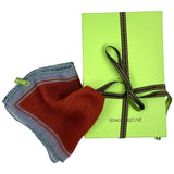 PURE WOOL PRINTED POCKET SQUARE COLOR ORANGE COD 424