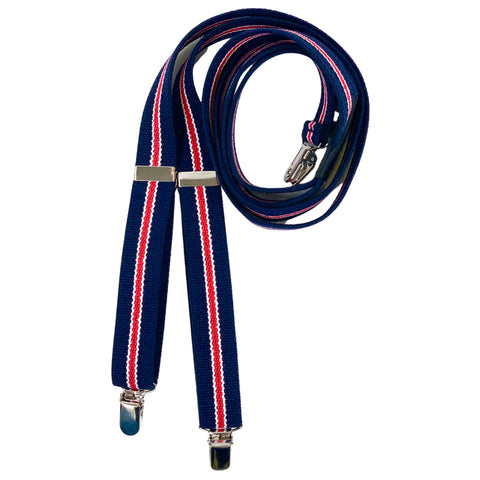 Bretelle elastiche Blu scuro con 4 punti di aggancio Cod 428