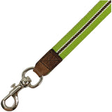 GREEN LEASH WITH WHITE AND BROWN STRIPE CODE 430