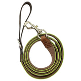 Guinzaglio Verde con riga bianca e marrone Cod 430