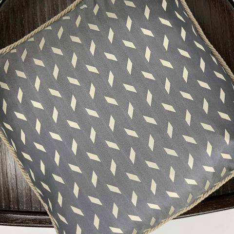 Pure Jacquard Silk Pillow, Cm 40X40  geo design color Grey Cod 473