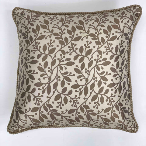 Pure Jacquard Silk Pillow, Cm 40X40 ramage design  color Ecru COD 478