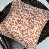 Pure Jacquard Silk Pillow, Cm 40X40  ramage design color Orange Cod 480