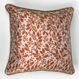 Pure Jacquard Silk Pillow, Cm 40X40  ramage design color Orange Cod 480