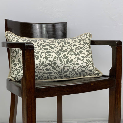 Pure Jacquard Silk Pillow, Cm 30x50  ramage design color Green COD 483
